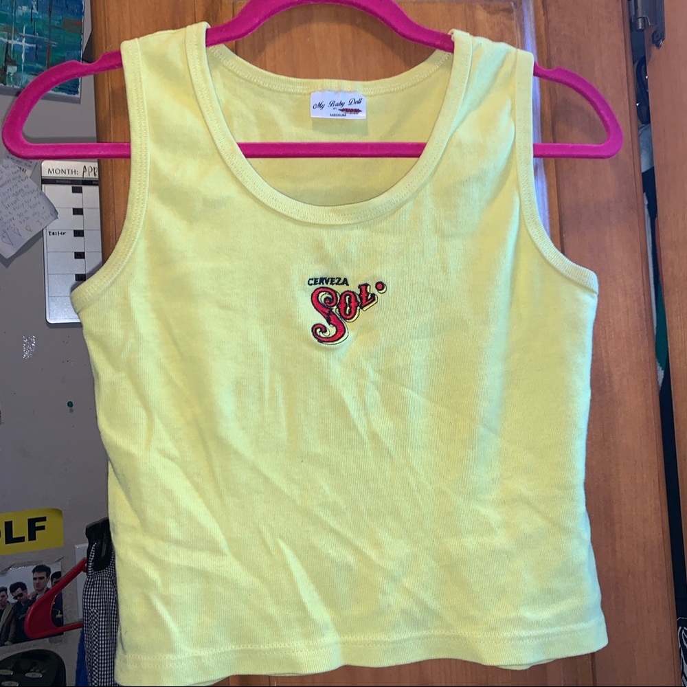 Cerveza sol beer tank top